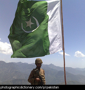 Photo of the Pakistani flag