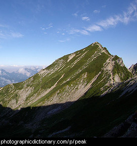 Photo of a mountain peak