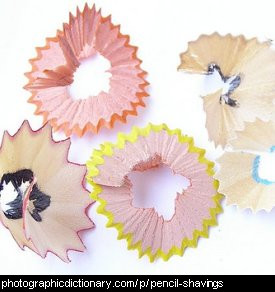 Photo of pencil shavings