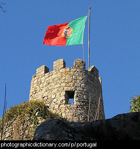 Photo of the Portuguese flag.