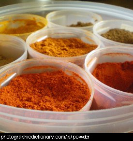 Photo of coloured powders