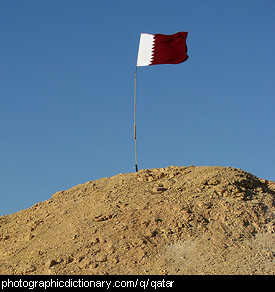 Photo of the Qatar flag