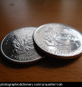 Photo of two quarters