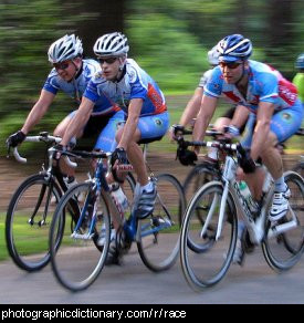 Photo of racing cyclists