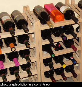 Photo of a wine rack