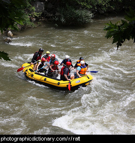 Photo of people in a raft