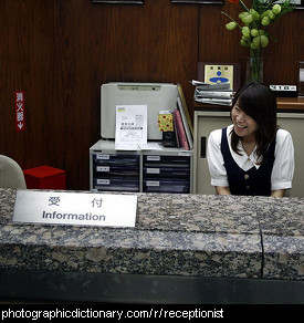 Photo of a receptionist