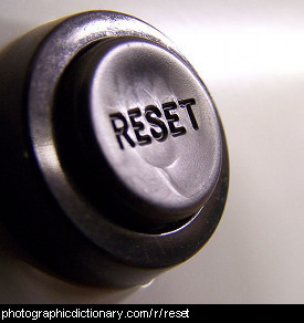 Photo of a reset button