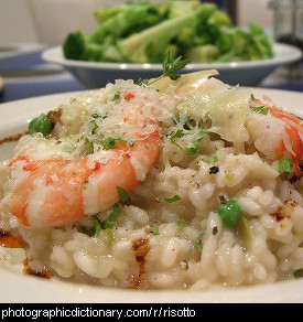 Photo of a prawn risotto