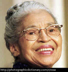 Civil rights activist Rosa Parks.