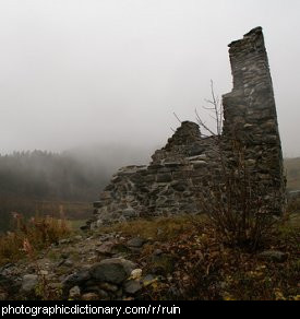 Photo of a ruined castle