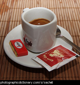 Photo of coffee and sachets