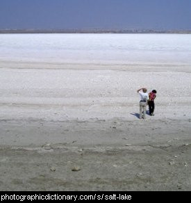 Photo of a salt lake