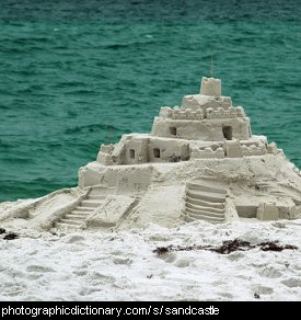 Photo of a sandcastle