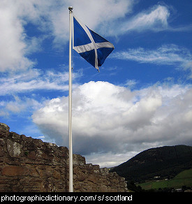 Photo of the Scottish flag