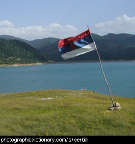 Photo of the Serbian flag
