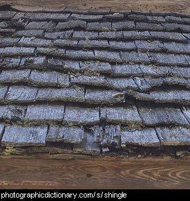 Photo of a shingled roof