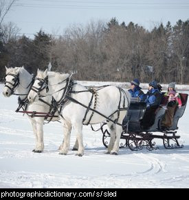Photo of a horse drawn sled