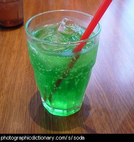 Photo of a glass of soda