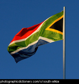 Photo of the South African flag