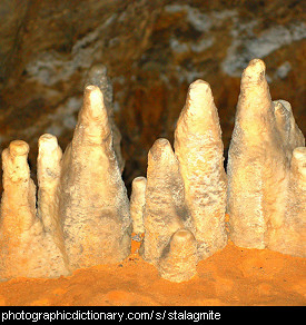 Photo of stalagmites