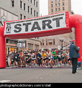 Photo of a starting line
