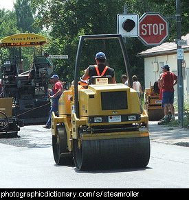 Photo of a steamroller