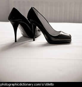 Photo of a pair of stiletto heeled shoes