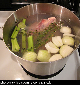 Photo of stock cooking