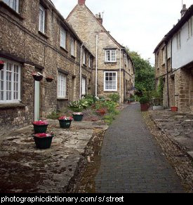 Photo of a narrow street