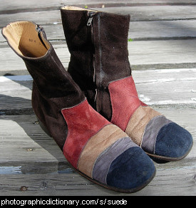 Photo of suede boots