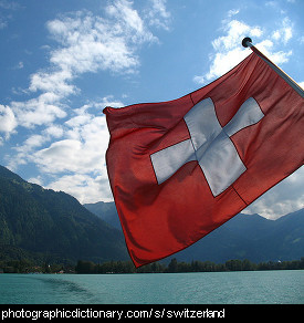 Photo of the Swiss flag