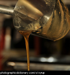 Photo of syrup being poured