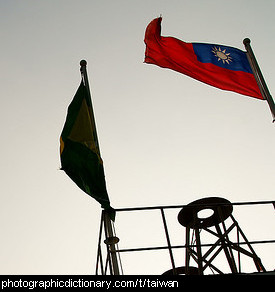 Photo of the Taiwanese flag