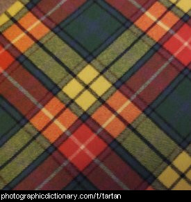 Photo of tartan cloth.