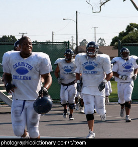 Photo of a football team