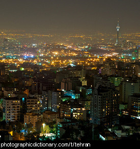 Photo of Tehran at night