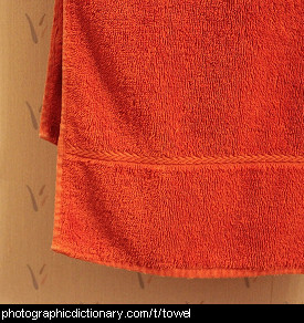 Photo of an orange towel
