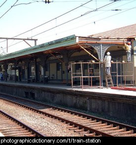 Photo of a train station