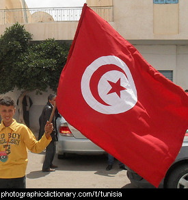 Photo of the Tunisian flag