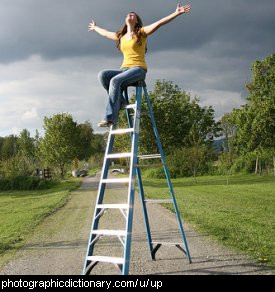 Photo of someone up a ladder