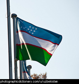 Photo of the Uzbekistan flag