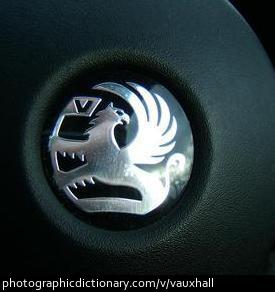 Photo of a Vauxhall badge