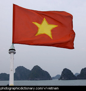 Photo of a Vietnamese flag