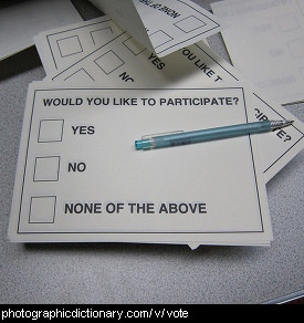 Photo of a ballot paper