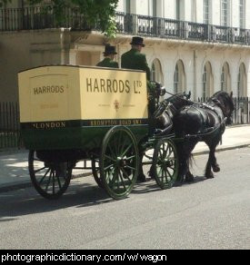 Photo of a horse-drawn wagon