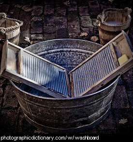 Photo of two washboards