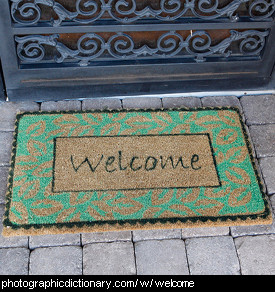 Photo of a welcome mat
