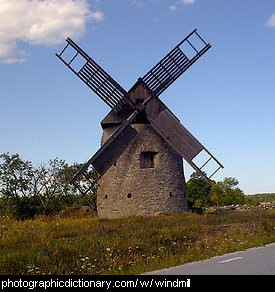 Photo of a windmill.