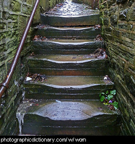 Photo of some worn steps